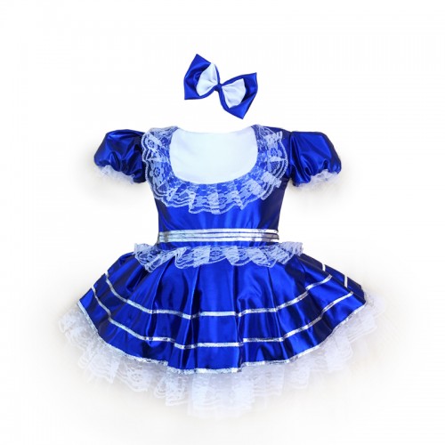 Kids jazz dance costumes modern dance street  dance royal blue hiphop singers ds dj stage performance outfits 
